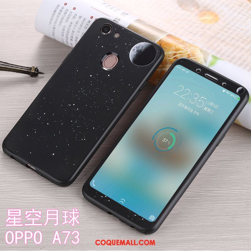 Étui Oppo A73 Incassable Tout Compris Silicone, Coque Oppo A73 Téléphone Portable Noir