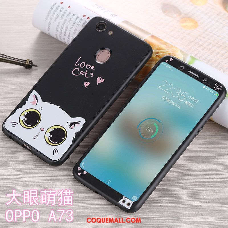 Étui Oppo A73 Incassable Tout Compris Silicone, Coque Oppo A73 Téléphone Portable Noir