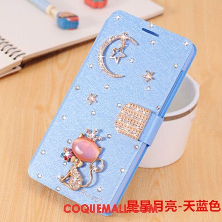 Étui Oppo A73 Incassable Étui En Cuir Bleu, Coque Oppo A73 Téléphone Portable Protection