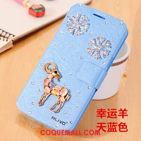 Étui Oppo A73 Incassable Étui En Cuir Bleu, Coque Oppo A73 Téléphone Portable Protection