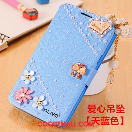 Étui Oppo A73 Incassable Étui En Cuir Bleu, Coque Oppo A73 Téléphone Portable Protection