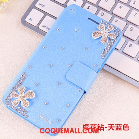 Étui Oppo A73 Incassable Étui En Cuir Bleu, Coque Oppo A73 Téléphone Portable Protection