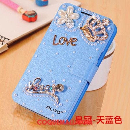 Étui Oppo A73 Incassable Étui En Cuir Bleu, Coque Oppo A73 Téléphone Portable Protection