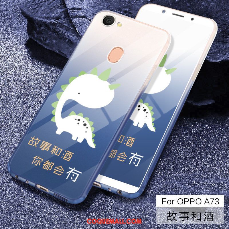 Étui Oppo A73 Mignonne Personnalité Téléphone Portable, Coque Oppo A73 Net Rouge Protection