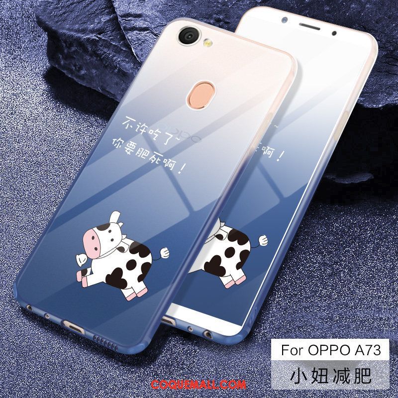 Étui Oppo A73 Mignonne Personnalité Téléphone Portable, Coque Oppo A73 Net Rouge Protection