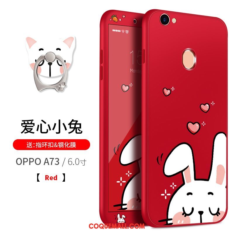 Étui Oppo A73 Noir Tout Compris Protection, Coque Oppo A73 Fluide Doux Incassable