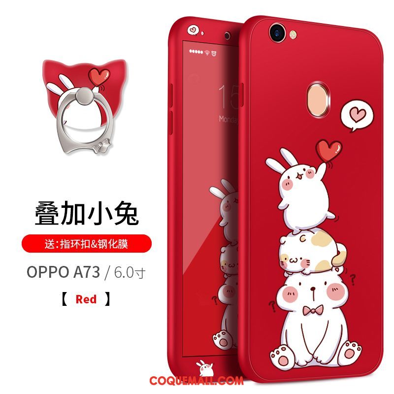 Étui Oppo A73 Noir Tout Compris Protection, Coque Oppo A73 Fluide Doux Incassable