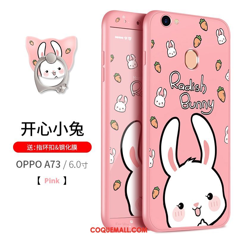 Étui Oppo A73 Noir Tout Compris Protection, Coque Oppo A73 Fluide Doux Incassable