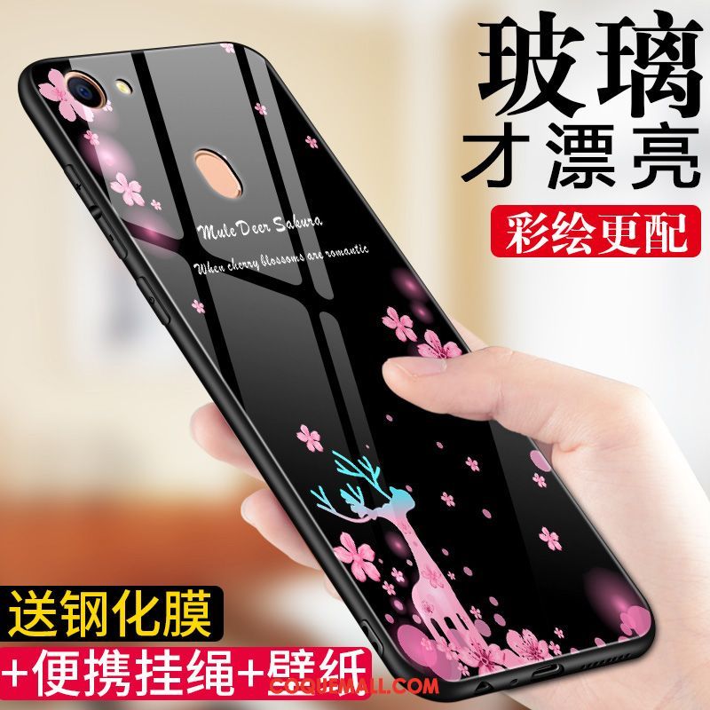 Étui Oppo A73 Personnalité Délavé En Daim Miroir, Coque Oppo A73 Bleu Nouveau