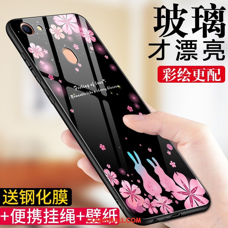 Étui Oppo A73 Personnalité Délavé En Daim Miroir, Coque Oppo A73 Bleu Nouveau