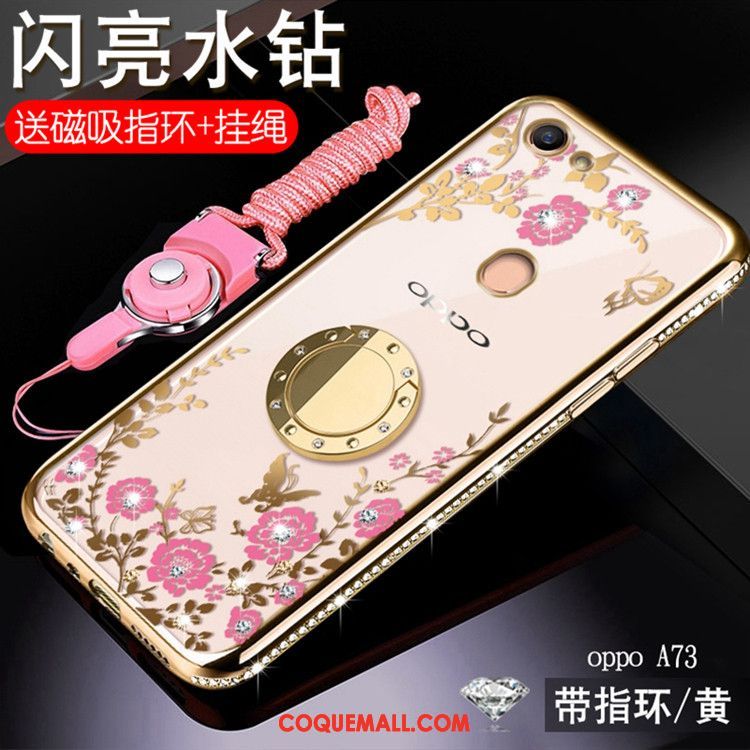 Étui Oppo A73 Personnalité Rose Ornements Suspendus, Coque Oppo A73 Téléphone Portable Fluide Doux