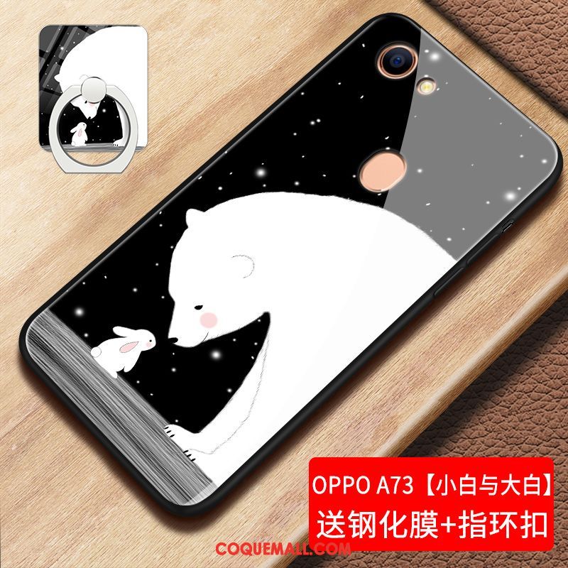 Étui Oppo A73 Personnalité Tendance Verre, Coque Oppo A73 Téléphone Portable Tout Compris