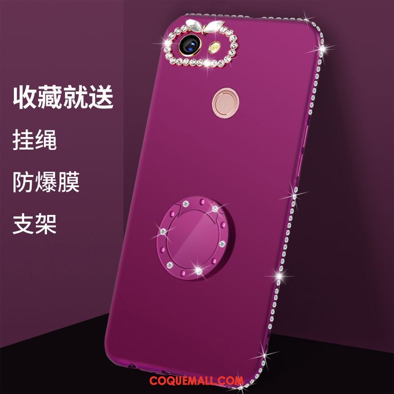 Étui Oppo A73 Rouge Créatif Téléphone Portable, Coque Oppo A73 Violet Fluide Doux