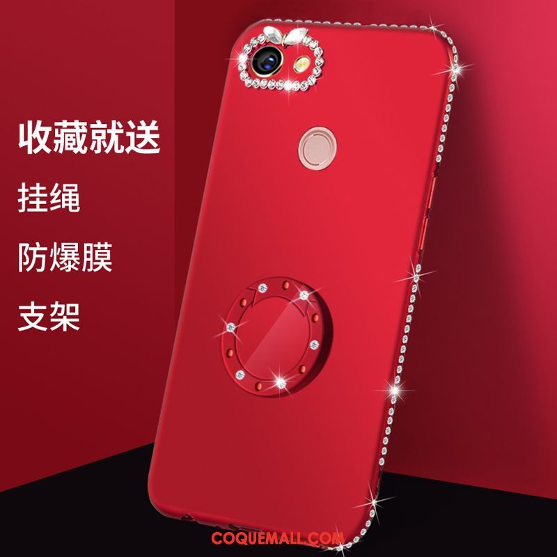 Étui Oppo A73 Rouge Créatif Téléphone Portable, Coque Oppo A73 Violet Fluide Doux