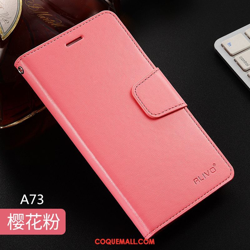 Étui Oppo A73 Silicone Incassable Rouge, Coque Oppo A73 Fluide Doux Téléphone Portable