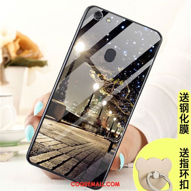 Étui Oppo A73 Tendance Verre Incassable, Coque Oppo A73 Tout Compris Anneau