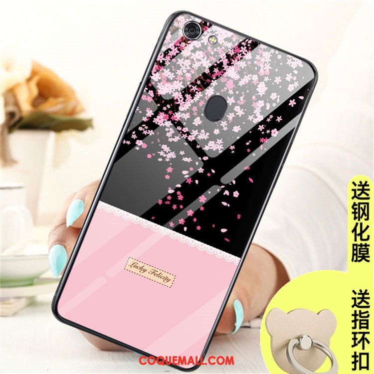 Étui Oppo A73 Tendance Verre Incassable, Coque Oppo A73 Tout Compris Anneau