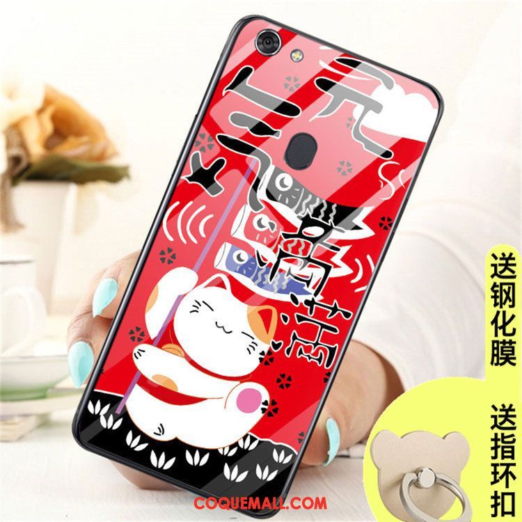 Étui Oppo A73 Tendance Verre Incassable, Coque Oppo A73 Tout Compris Anneau