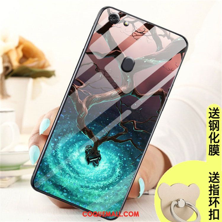 Étui Oppo A73 Tendance Verre Incassable, Coque Oppo A73 Tout Compris Anneau