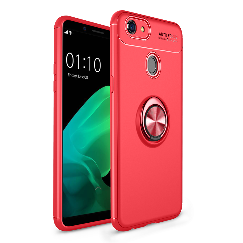 Étui Oppo A73 Téléphone Portable Anneau Magnétisme, Coque Oppo A73 Délavé En Daim Foncé