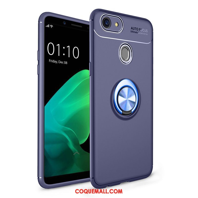 Étui Oppo A73 Téléphone Portable Anneau Magnétisme, Coque Oppo A73 Délavé En Daim Foncé