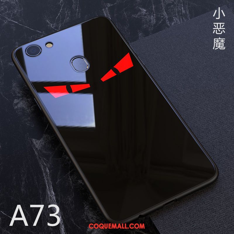 Étui Oppo A73 Téléphone Portable Miroir Protection, Coque Oppo A73 Verre Silicone