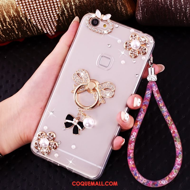 Étui Oppo A73 Téléphone Portable Tendance Protection, Coque Oppo A73 Strass Rose