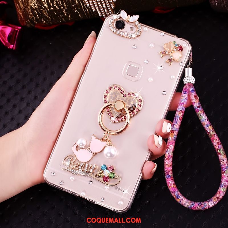 Étui Oppo A73 Téléphone Portable Tendance Protection, Coque Oppo A73 Strass Rose