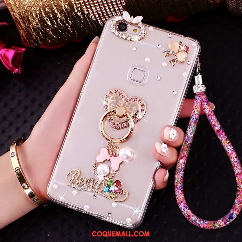 Étui Oppo A73 Téléphone Portable Tendance Protection, Coque Oppo A73 Strass Rose