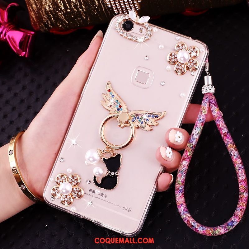 Étui Oppo A73 Téléphone Portable Tendance Protection, Coque Oppo A73 Strass Rose