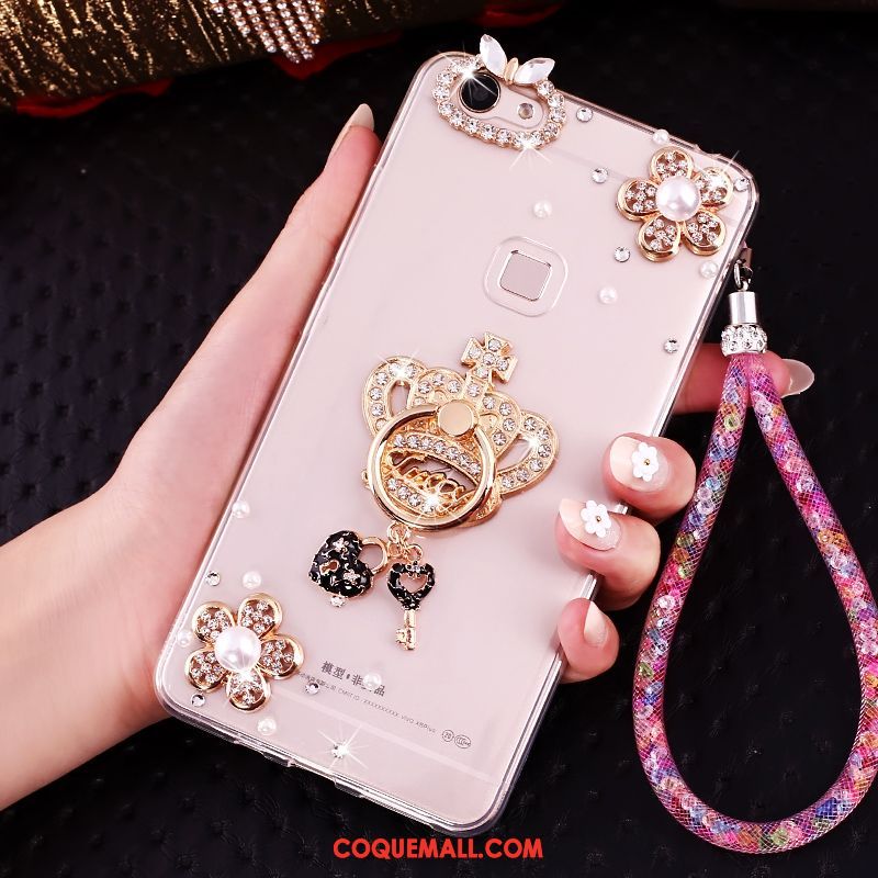 Étui Oppo A73 Téléphone Portable Tendance Protection, Coque Oppo A73 Strass Rose