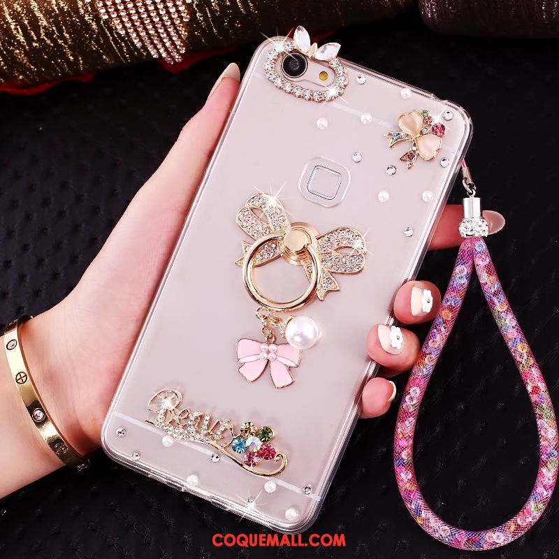 Étui Oppo A73 Téléphone Portable Tendance Protection, Coque Oppo A73 Strass Rose