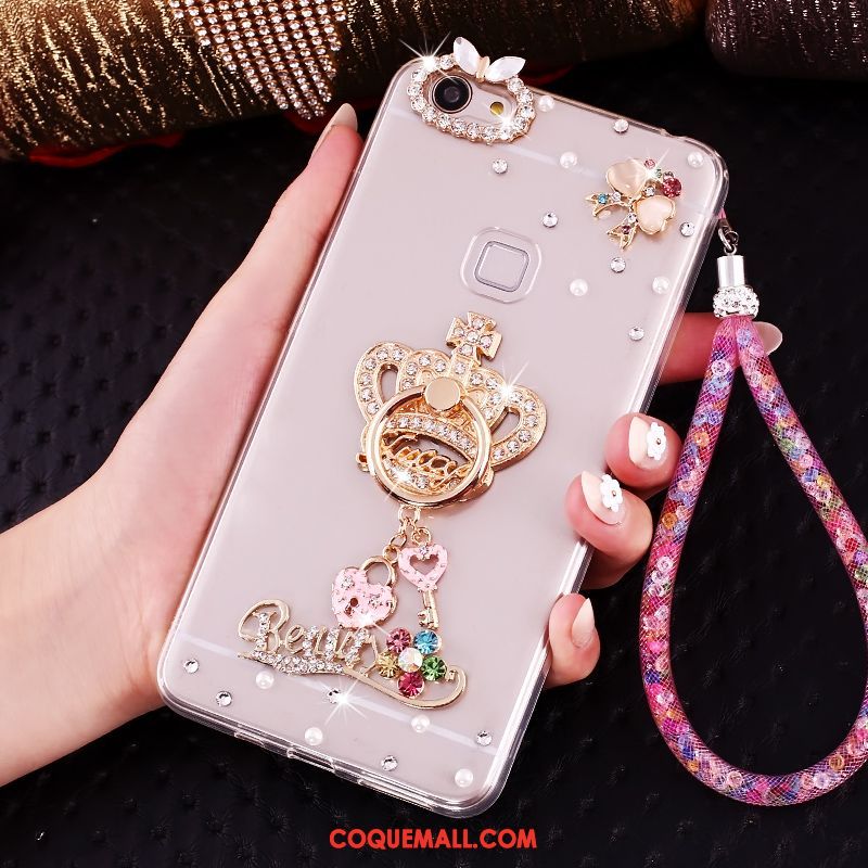 Étui Oppo A73 Téléphone Portable Tendance Protection, Coque Oppo A73 Strass Rose