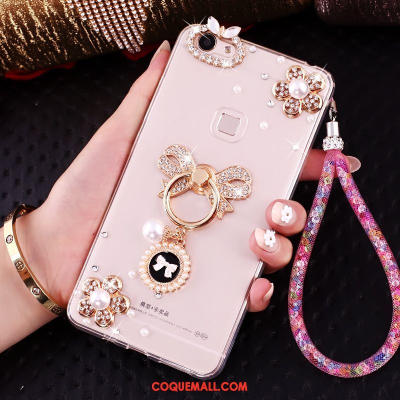 Étui Oppo A73 Téléphone Portable Tendance Protection, Coque Oppo A73 Strass Rose