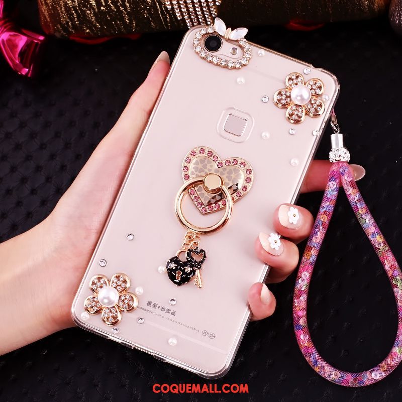 Étui Oppo A73 Téléphone Portable Tendance Protection, Coque Oppo A73 Strass Rose