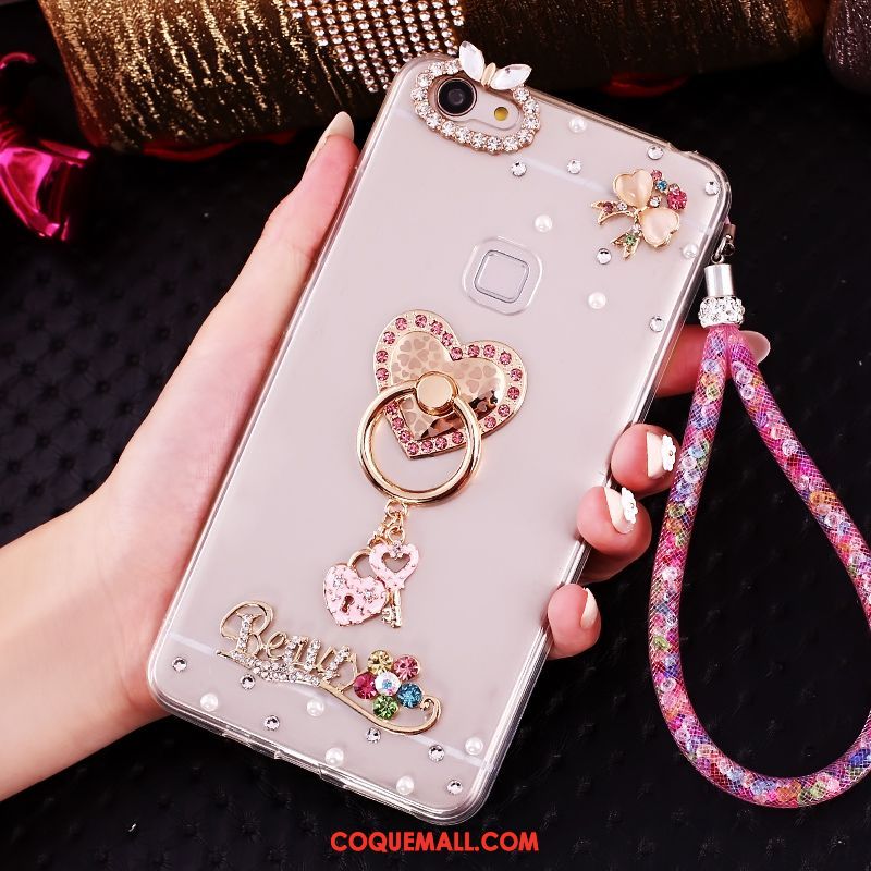 Étui Oppo A73 Téléphone Portable Tendance Protection, Coque Oppo A73 Strass Rose