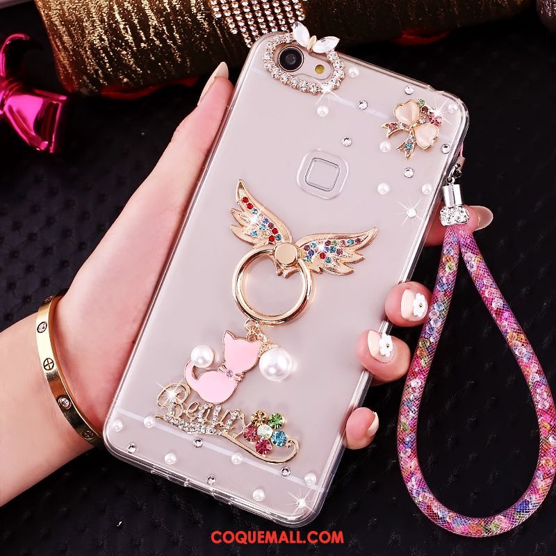 Étui Oppo A73 Téléphone Portable Tendance Protection, Coque Oppo A73 Strass Rose