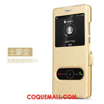 Étui Oppo A73 Étui En Cuir Clamshell Or, Coque Oppo A73 Protection Téléphone Portable