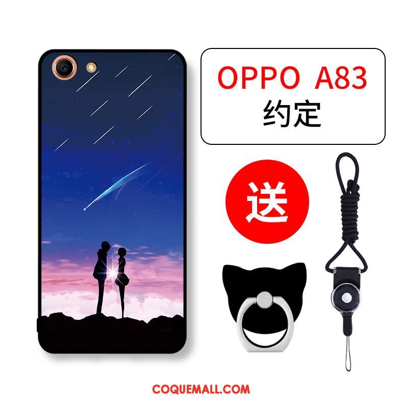 Étui Oppo A83 Charmant Silicone Net Rouge, Coque Oppo A83 Personnalité Tout Compris