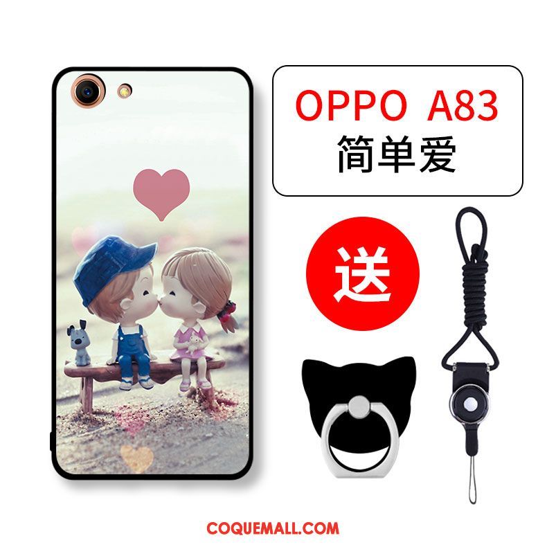 Étui Oppo A83 Charmant Silicone Net Rouge, Coque Oppo A83 Personnalité Tout Compris