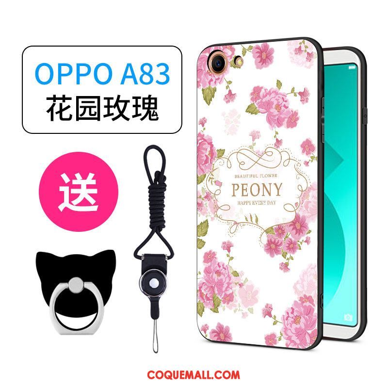 Étui Oppo A83 Charmant Silicone Net Rouge, Coque Oppo A83 Personnalité Tout Compris