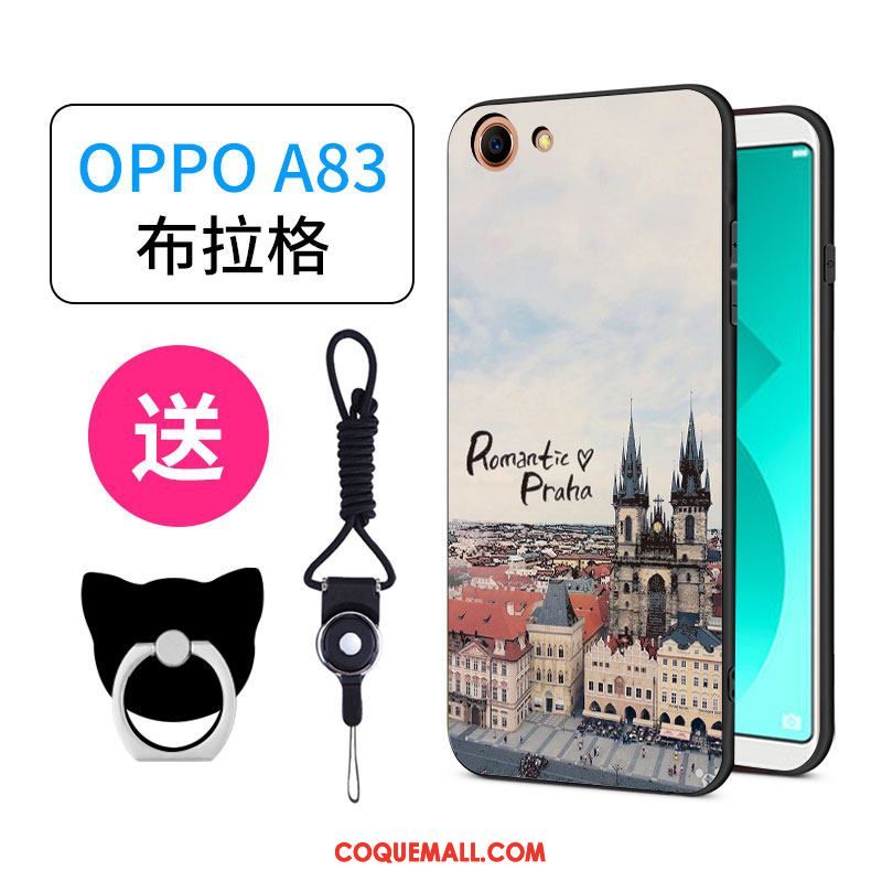 Étui Oppo A83 Charmant Silicone Net Rouge, Coque Oppo A83 Personnalité Tout Compris