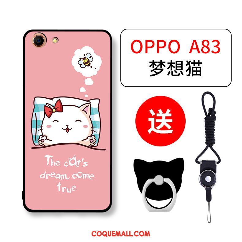 Étui Oppo A83 Charmant Silicone Net Rouge, Coque Oppo A83 Personnalité Tout Compris