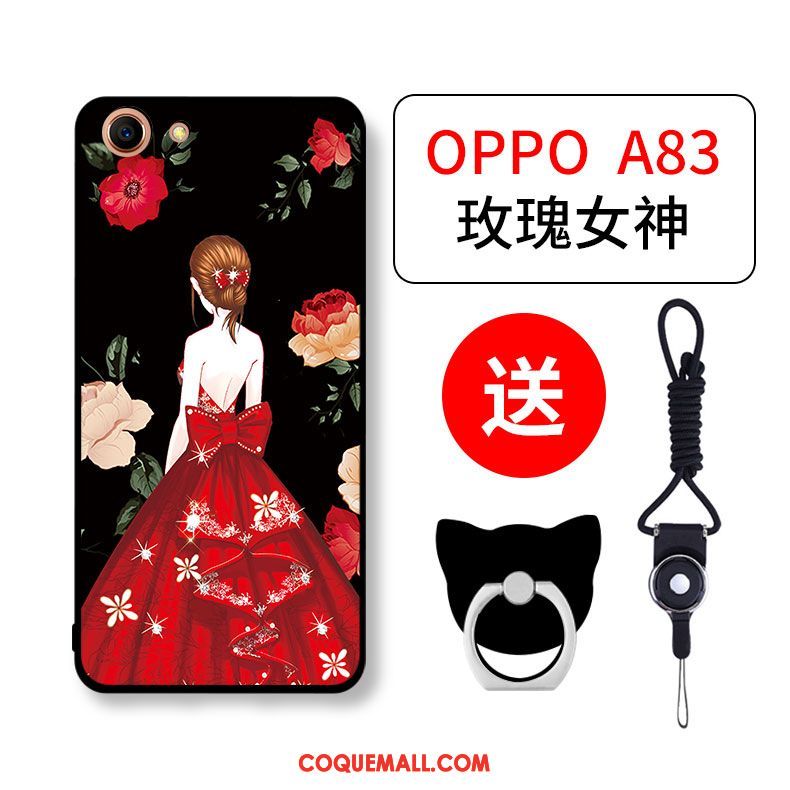 Étui Oppo A83 Charmant Silicone Net Rouge, Coque Oppo A83 Personnalité Tout Compris