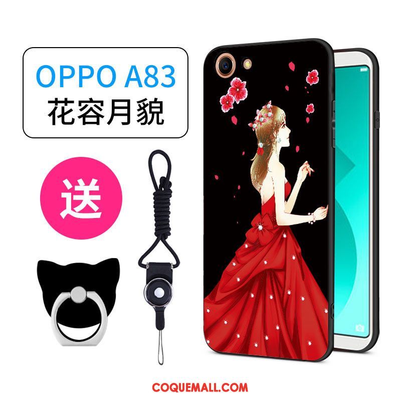 Étui Oppo A83 Charmant Silicone Net Rouge, Coque Oppo A83 Personnalité Tout Compris