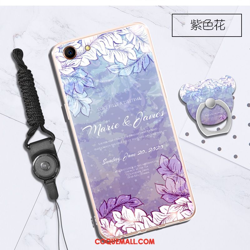 Étui Oppo A83 Fluide Doux Mode Violet, Coque Oppo A83 Incassable Téléphone Portable