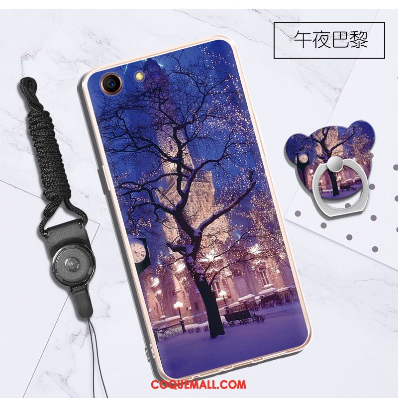 Étui Oppo A83 Fluide Doux Mode Violet, Coque Oppo A83 Incassable Téléphone Portable