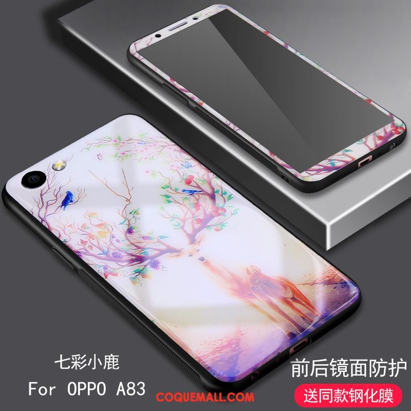 Étui Oppo A83 Fluide Doux Tempérer Bleu Marin, Coque Oppo A83 Membrane Silicone