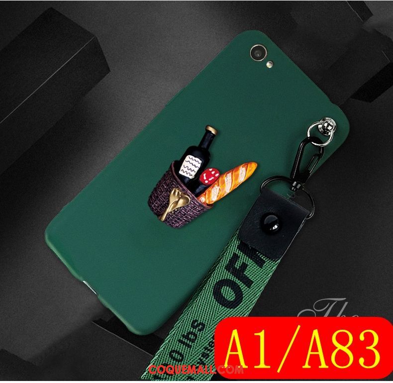 Étui Oppo A83 Fluide Doux Vert Accessoires, Coque Oppo A83 Incassable Mode