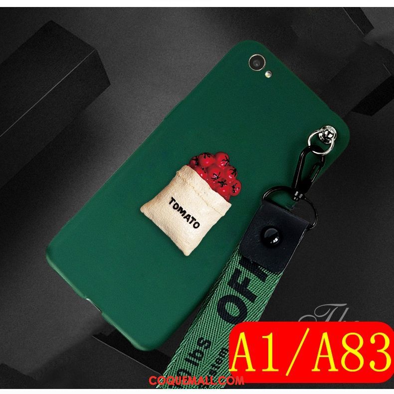 Étui Oppo A83 Fluide Doux Vert Accessoires, Coque Oppo A83 Incassable Mode